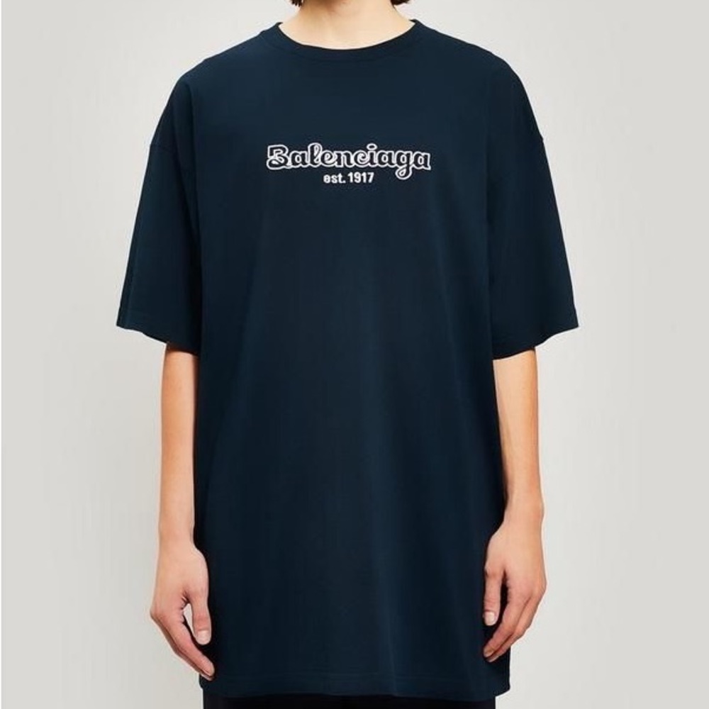 NWT: BALENCIAGA EMBROIDERED COTTON T-SHIRT